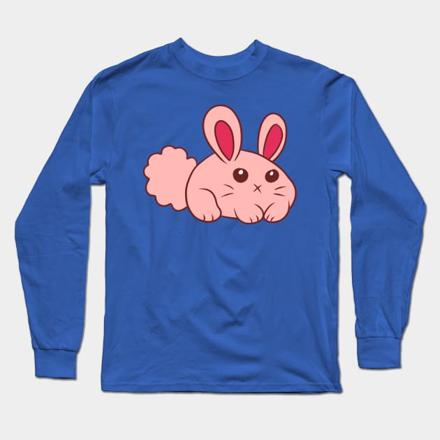 Cute Round Bunny Long Sleeve T-Shirt by saradaboru